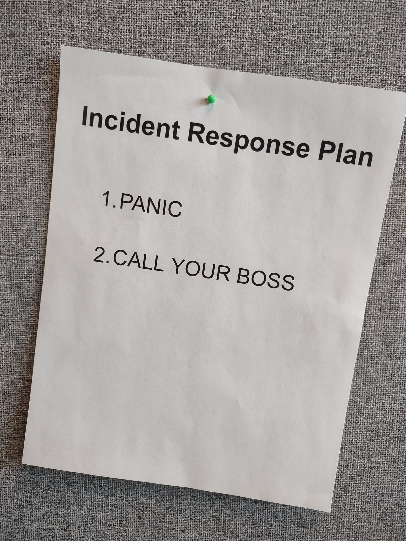 План реагирования на инциденты
